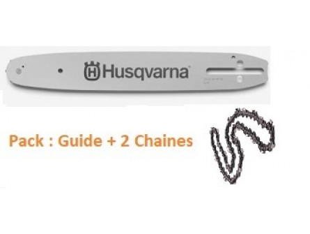 Pack Spécial Guide Husqvarna 35 cm + 2 Chaines - Motoculture St Jean
